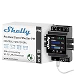 Shelly Pro Dual Cover/Shutter PM, Wi-Fi & LAN Interruttore Intelligente Relé Bifase, 2 Canali x 16А,Tende, Persiane, Tapparelle, per Guida DIN, Nessun Hub Richiesto, Alexa, Google Home