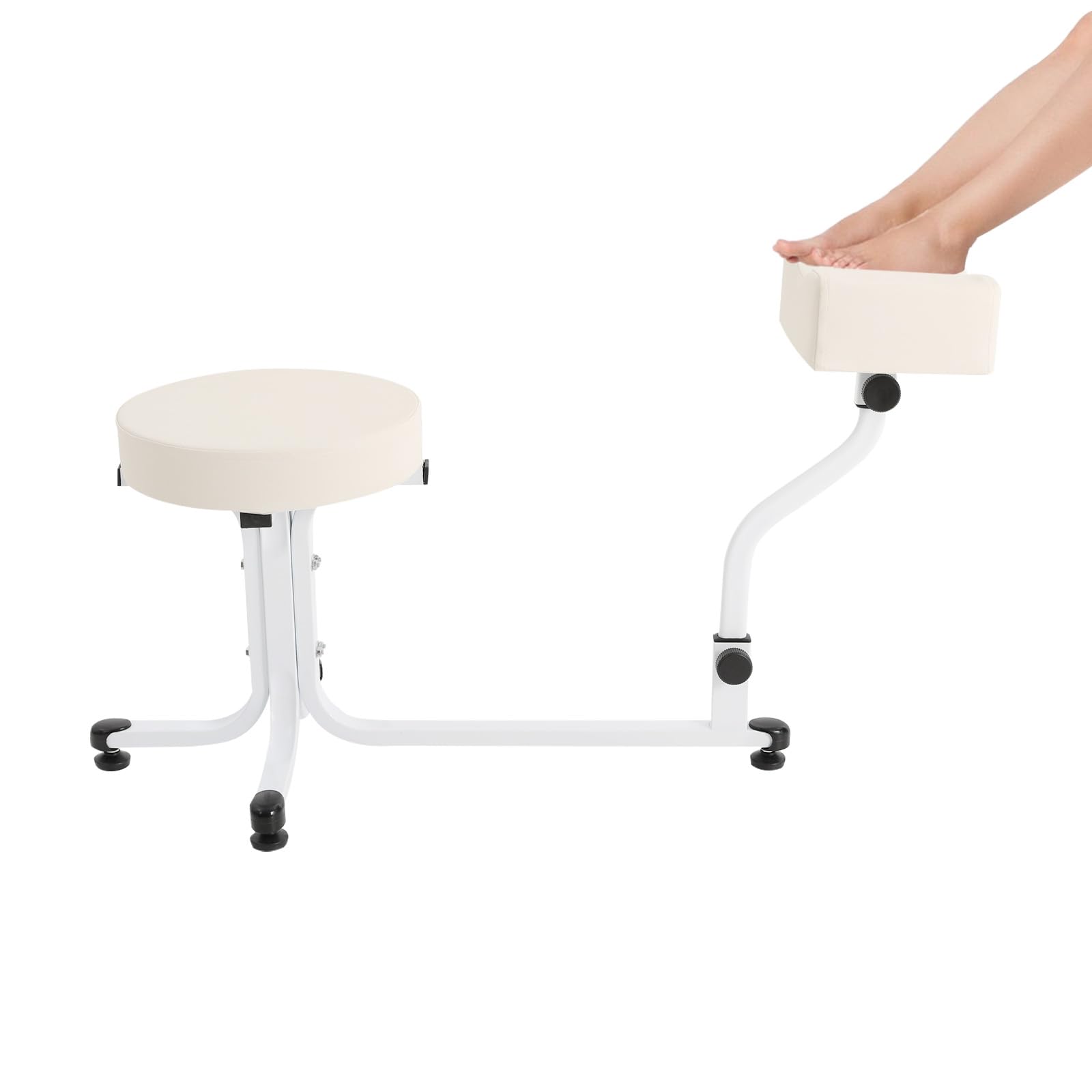 Sgabello per pedicure, poggiapiedi, poggiapiedi, poggiapiedi con poggiapiedi, poggiapiedi, poggiapiedi ad alta stabilità (bianco)