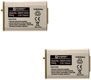 Synergy Digital Cordless Phone Batteries, Compatible with Panasonic HHRP103 Cordless Phone, (Ni-MH, 3.6V, 750 mAh) Ultra Hi-Capacity, Combo-Pack Includes: 2 x SDCP-H324 Batteries