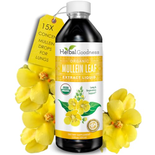 Herbal Goodness Mullein Drops for Lungs - Respiratory