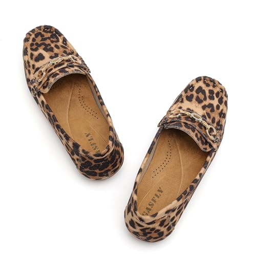 Image of Women's Business Loafers Work Casual Flats Shoes Lightweight Penny PU Leather Slip On Walking Shoes