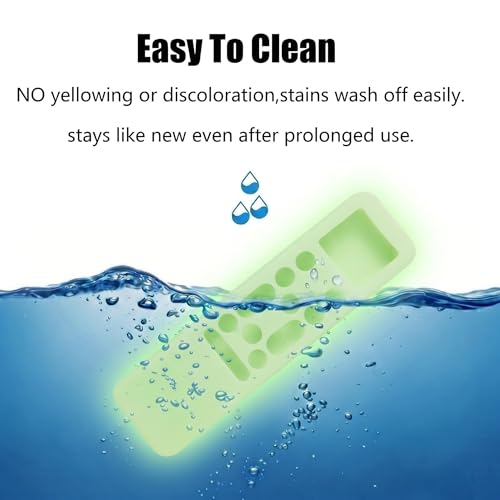 Image of Silicone Cover Compatible with LG Smart /Dual Inverter Air Conditioner Remote Control, Shockproof, Stylish, Easy to find in Darkness - Glow in Dark Green-2
