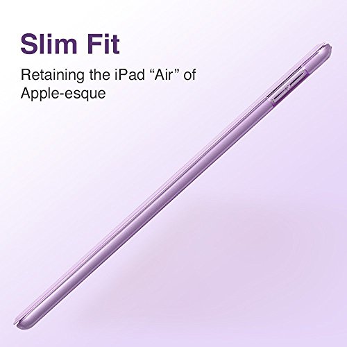 Image of MOCA [Translucent Back] Smart Case for iPad Air 2 (2014 Launched) A1566 A1567 iPad Flip Cover (Air 2 A1566, A1567 Launched 2014, Purple)