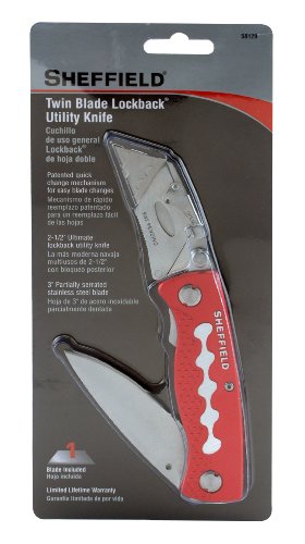 Sheffield 58129 Twin Blade Lockback Utility Knife