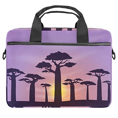 Sacoche pour ordinateur 13-14.5 pouces violette à motif Baobab