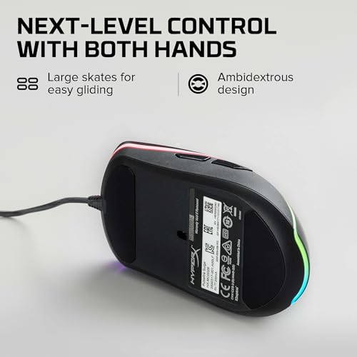 HyperX Pulsefire Surge RGB Wired Optical USB Gaming Mouse, Pixart 3389 Sensor up to 16000 DPI, Ergonomic, 6 Programmable Buttons - Black (HX-MC002B) - Image 6