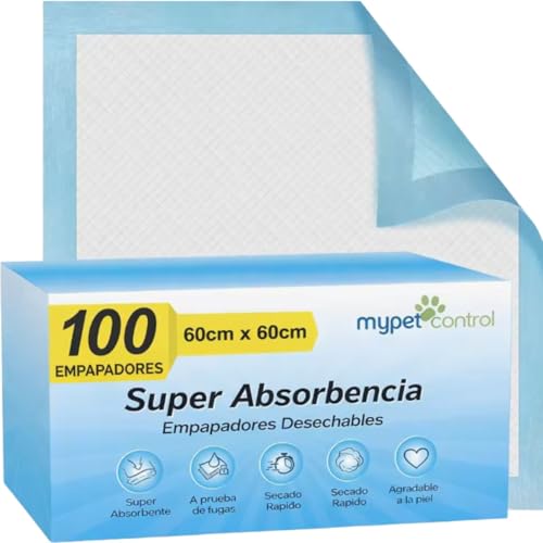 Empapadores Perros 60x60 cm 100 Uds 6 Capas Desechables - Empapadores Perro Adiestramiento Perros Cachorros - Empapadores Desechables - Resguardos para Cães