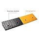 uyoyous Bordsteinrampe Gummi 10cm hoch Bordsteinkantenrampe Auffahrtrampe Autorampe Gummirampe Schwellenrampe Türschwellenrampe für Auto Fahrrad Motorrad Bürgersteig, 100 x 25 x 10 cm