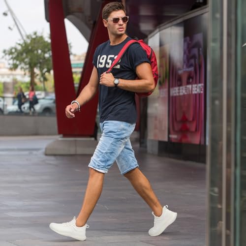 Walking Shoes for Men Sneakers - Slip on Tennis Running Memory Foam Shoes for Athletic Workout Gym Indoor Outdoor Lightweight Breathable Casual Sneakers2