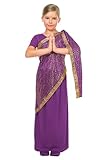 Kimokawaii Disfraz de Bollywood India Morado Infantil (10-12 años)