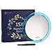 Produktbild Vergrößerungsspiegel mit 3 Saugnäpfen, Silber/Lila/Pink/Blau, zur Verwendung beim Auftragen von Make-up, Pinzette und Entfernung von Mitesser/Blasen. (6 Zoll rund.15-facher, Blau)