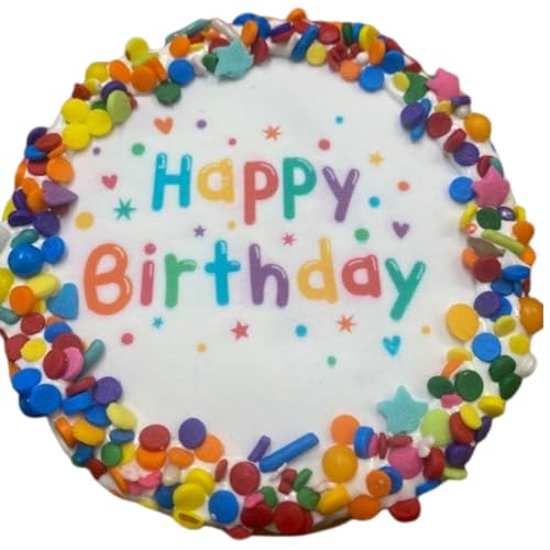 BoxDog Dog Birthday Cake with Sprinkles, 100% Handmade in USA Dog...