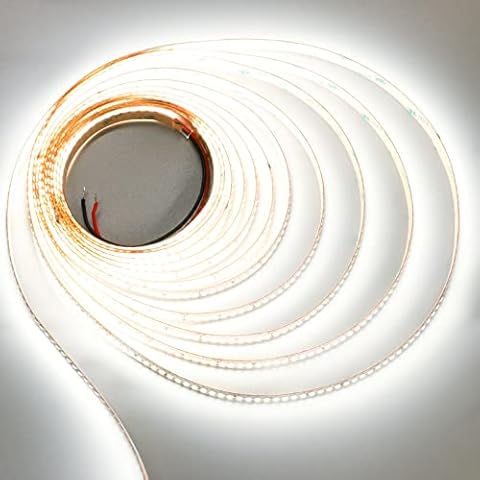 JOYLIT 915LM/FT Ultra Bright White 24V LED Strip Lights 16.4ft 5000K CRI 92+, UL Listed 224LEDs/M High Density Uniform Glow 120W 15000LM Dimmable Adhesive LED Tape for Industrial, Commercial, Home Cover