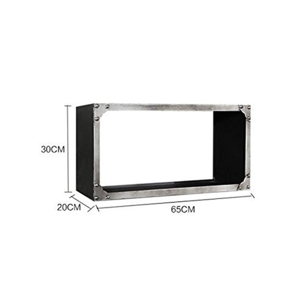 Estantería de almacenamiento para el hogar, estante de estilo industrial, estante de pared de hierro forjado, estante creativo para colgar en la pared, soporte de exhibición de fondo, marco de