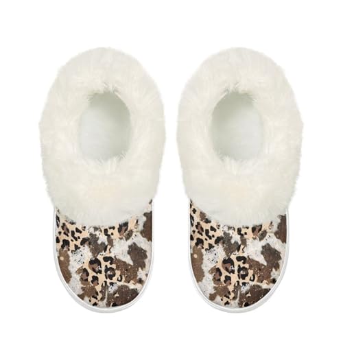 GIFTPUZZ Animal Womens Fluffy Slippers Fuzzy Indoor/Outdoor Shoes Warm Winter House Shoes Anti-Skid Size 5.5-12.52
