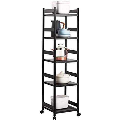 Estante de almacenamiento para ollas multicapa Soporte de estante de metal 5 pisos cocina esquina estante para gabinetes de cocina y vajilla (Color: negro)