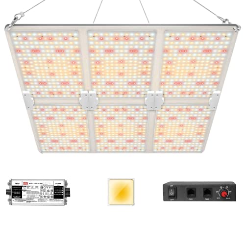 iPower 600W LED Grow Light, Full Spectrum Sunlike Dimmable Plant Lamp with Samsung 301B Diodes and Mean Well Driver for 5x5 Grow Tent, Hydroponics Indoor Plants Seeding and Flower