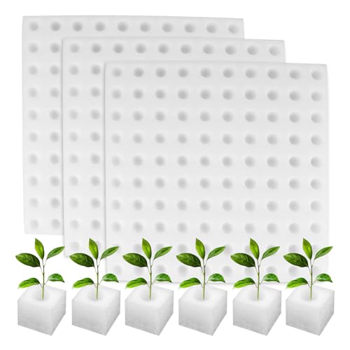 BigKego 300 Spugna idroponica Soilless Hydroponic Spugne Piantine Spugne Serra Attrezzo da Giardino per Piantine Piante Ortaggi