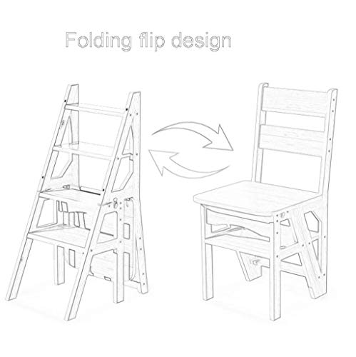 Escabeau pliant DASHADAO 4 marches pour simplifier le rangement maison - 3