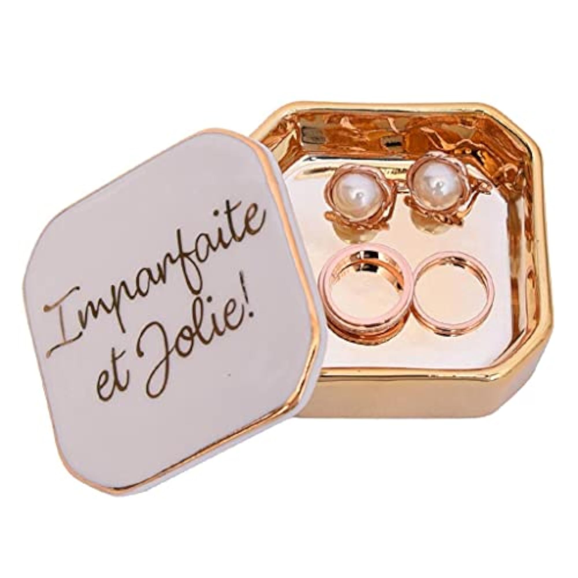 Mini Travel Jewelry Ceramic Box for Makeup Display Organizer