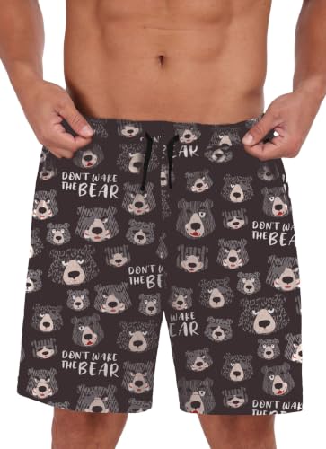 Image of Mens Pajamas Set Lightweight Summer Pjs Sleepwear Soft Comfy Short Sleeve Loungewear With Pocket (S-4X)