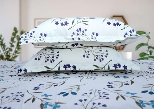 Image of Super Bedzz by Prihaal Decor Cotton Double Size Bedsheet with 2 Pillow Cover Size:108x108 (Blue 5) bedsheet for Double Bed, Cotton Double bedsheet, Suitable for Bedroom, Gift Set