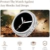 2+2Pack Funda Brillante para Samsung Galaxy Watch 9/8 Protector de Pantalla 40mm Mujer | Cubierta PC Dura y Película Protectora de Vidrio Templado HD, Bumper de Diamantes de Cristal para Galaxy Watch 9/8 Funda 40mm 6