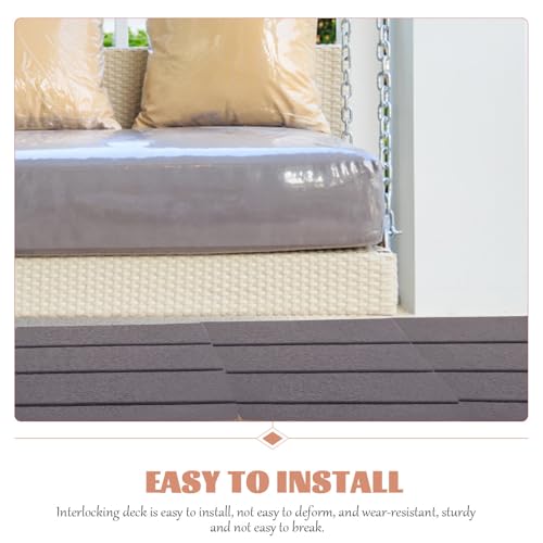 Baldosas de plástico para balcón con diseño entrelazado exterior pack de 4 3