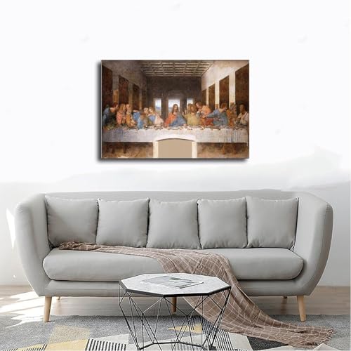 Cadre à suspendre La Cène Leonardo Da Vinci impression sur toile de qualité