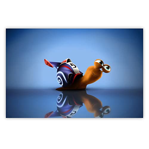 Image of BIRD'S MIND Turbo Snail Animal Printed Laptop Skin Full Wrapped Vinyl Skin Sticker Suitable for All Laptops (Free Bottom Sticker) (14 Inch)