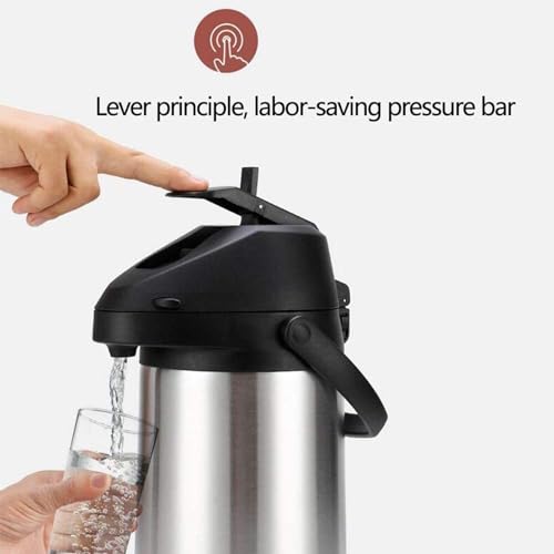 Dispensador térmico de bebidas con bomba, jarra aislada de acero inoxidable para líquidos fríos y calientes