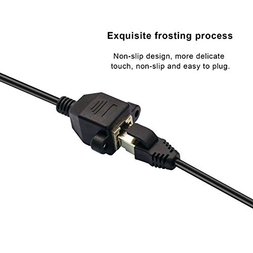 V Telesky Cat 6 Ethernet Cable Extension Cord ， Rj45 Network Patch Cable -3.3 Feet （1 Meters） Male To Female Connector Support Cat6 / Cat5E / Cat5 Standards (Black, 2Pack) #TOP1