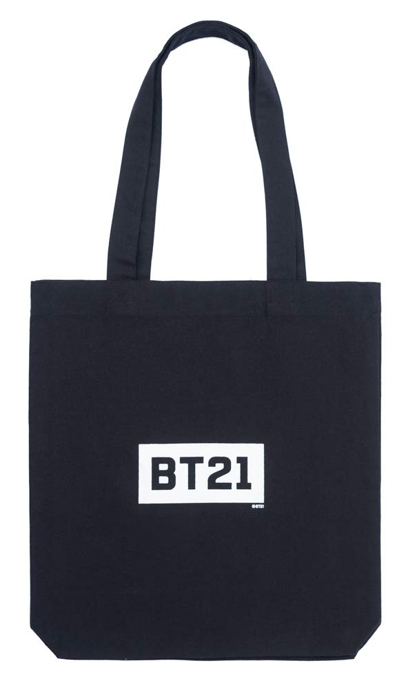 Grupo Erik BT21 Official Merchandise Cotton Tote Bag - Cotton Shopping Bag - 14x15x4 inches - 37x39x10 cm - Canvas Bag - Cotton Bag - Gift Bag - BT21 Merchandise - BTS Merchandise - Kawaii Bag