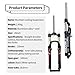 KANGXYSQ 26 Inch Mountain Bike Suspension Fork Disc V Brake MTB Fork Travel 100mm Bike Front Fork 1-1/8