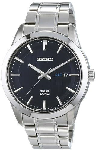 ZCR[ Seiko SNE361P1 Mens Solar Watch j Y rv ysAiz