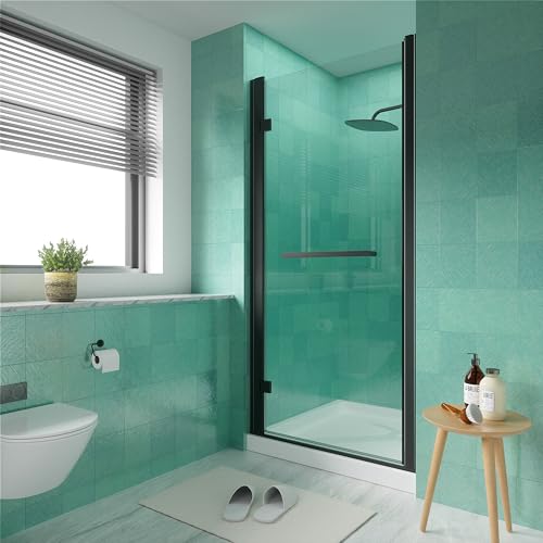 32-34 in.W x72 in.H i-Homare Frameless Pivot Shower Door, 1/4 inch (6mm) SGCC Clear Tempered Glass...