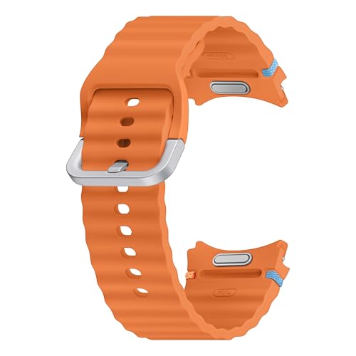 Image of SAMSUNG Galaxy Watch 7, 6, 5, 4 Series Sport Band, Rubber, Smartwatch Replacement Strap for Men and Women, One Click Attachment, Medium /Large, ET-SNL31LOEGUJ, Orange