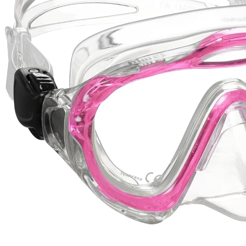 Mares Junior Sharky Máscara - Máscara de Buceo de Lente Único con Visión Clara y Ajustable de Silicona para Niños miniatura 3