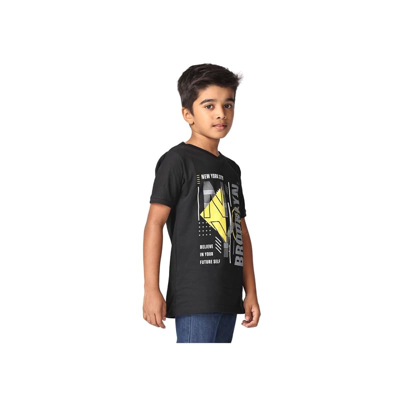 Image of TotzTouch Kids | Teen Boys Tshirt | Tee Shirt | t Shirt Premium Cotton Polo Style Rib Cuff V Neck Graphic Printed Half Sleeve Pack of 1