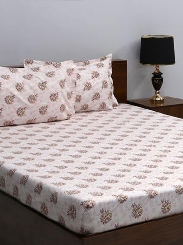 Image of Bombay Dyeing Mimosa 164 TC Microfiber Yellow Double Size Bedsheet with 2 Pillow Covers