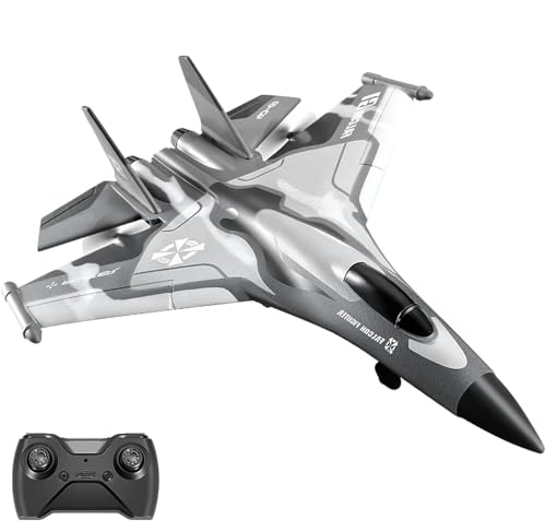 3CH RC Airplane RC Plane with Night Light Remote Control Fighter Plane 2.4GHz F-22 Remote Control Airplane Stabilizer Easy to Fly Fighter Aircraft with 6-axis Gyro Stabilizer for Beginners