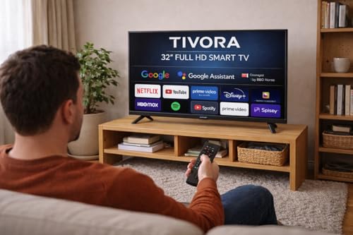 TIVORA 32 Inch Full HD Android Smart LED TV | Frameless Design | 20W Speakers | Built-in Wi-Fi 2 41DryF5kaiL