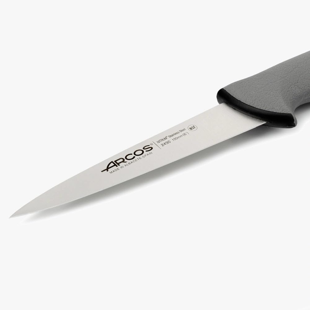 Arcos Cuchillo Carnicero Profesional 150 mm Acero Inoxidable Nitrum Mango Ergonómico Antideslizante Serie Colour Prof