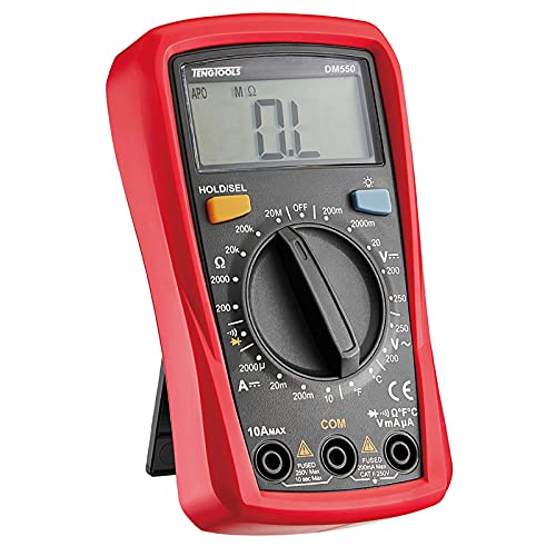 Image of Teng Tools Digital DC AC Multimeter Voltmeter Ammeter & Temperature Probe DM550