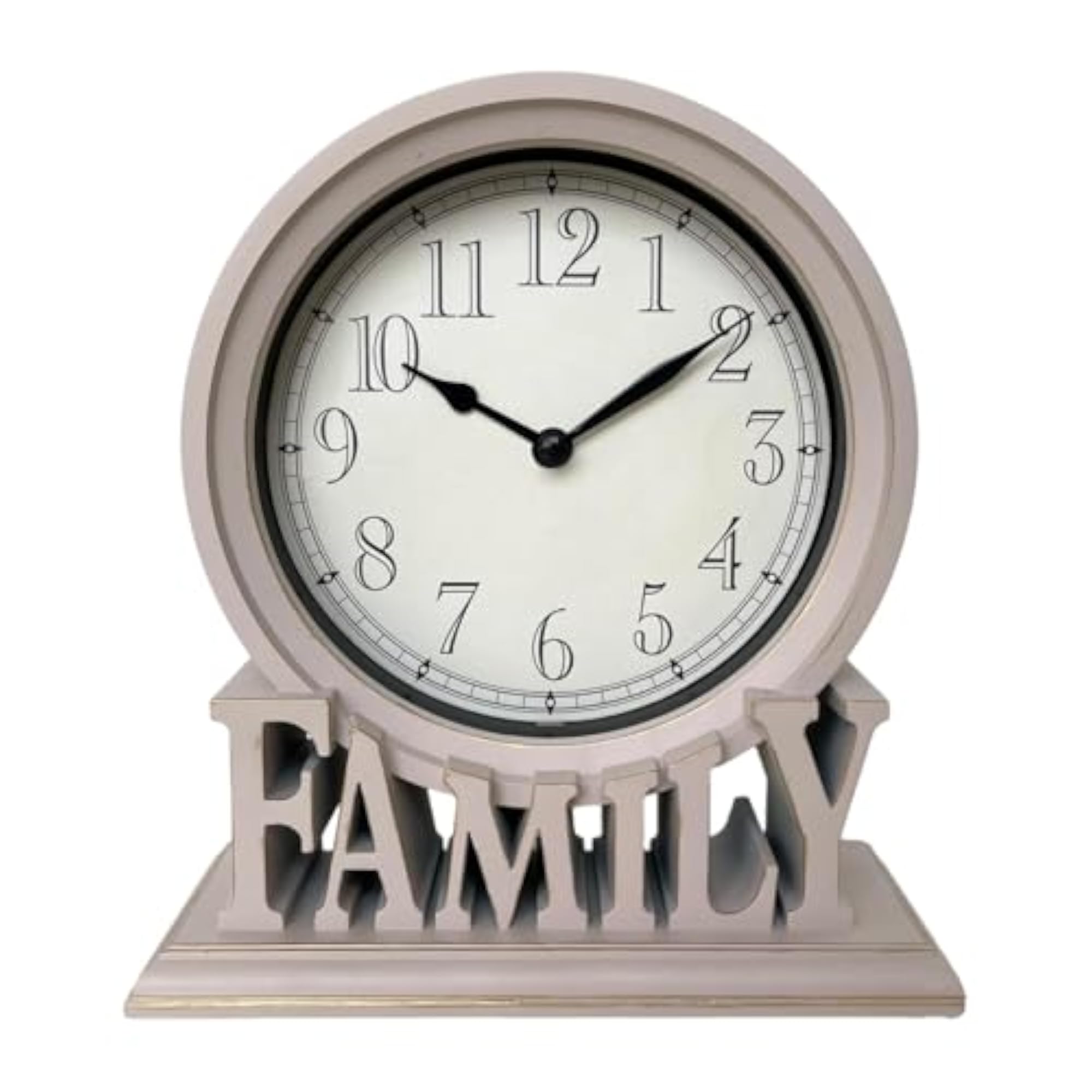 Table Clock with Silent Arabic Numerals, Style A