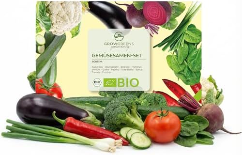 BIO Kit de graines potager avec 10 variétés de légumes - semis po...