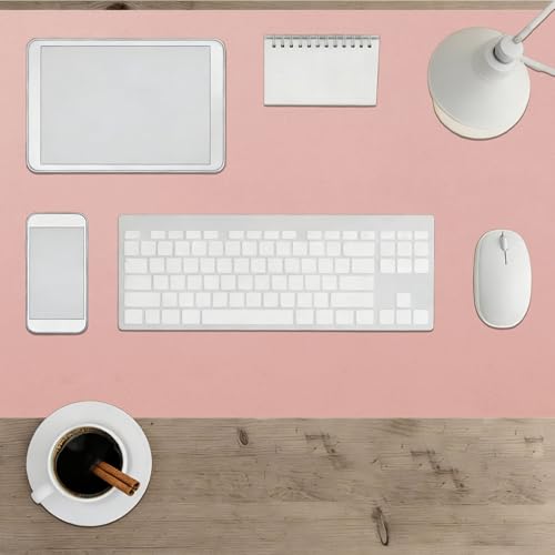 Almohadilla de Escritorio 61 x 86 cm Impermeable Protector de Escritorio Pad Resistente a Arañazos para Jugadores Oficina Hogar, Rosa