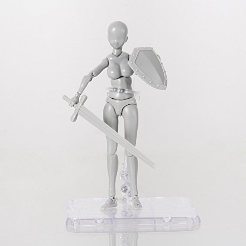 alextreme Art Mannequin Set,Action Figure,2 Pcs/Set Light Body PVC Movebale Action Figure Model for SHF Version 2.0 Gifts (03, C)