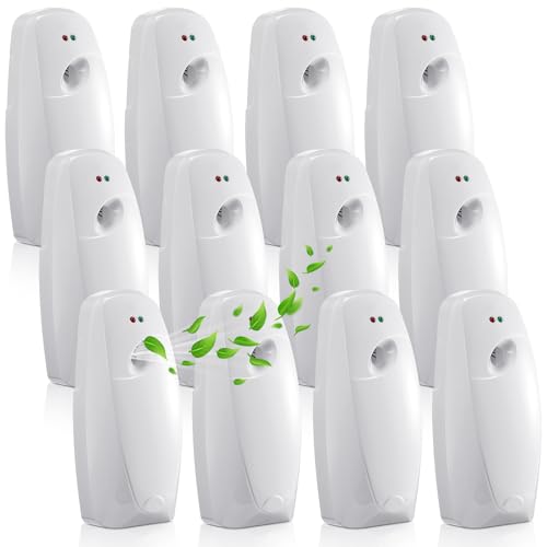 Maxcheck 12 Pcs Automatic Air Freshener Spray Dispenser Automatic Spray Dispenser for Bathroom Battery Operated Free Standing or Wall Mounted Restroom Bedroom Sprayer(White)