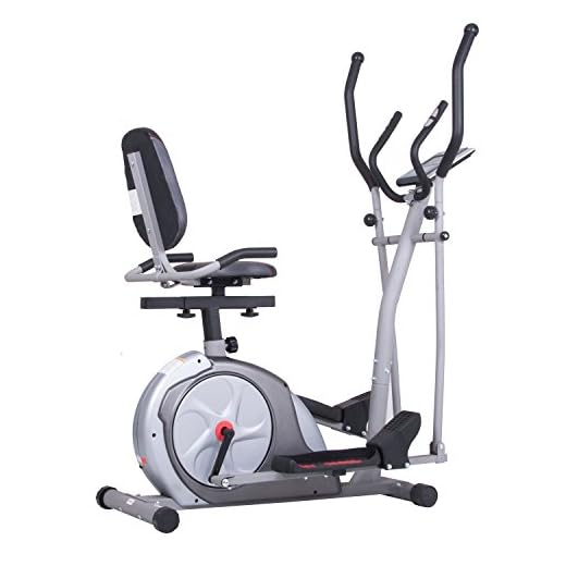 Body Rider 3-in-1 Trio-Trainer/Elliptical, Upright Stationary, and Recumbent Exercise Bike ALL IN ONE Space Saving Machine BRT3980